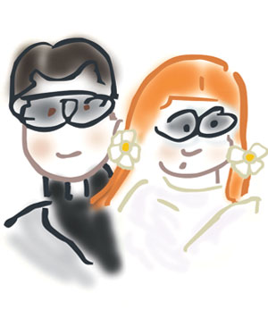 Caricature of Drs. John and Marilyn Rossner