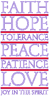 ICSPS Keywords: Faith Hope Tolerance Peace Patience Love Joy in the Spirit
